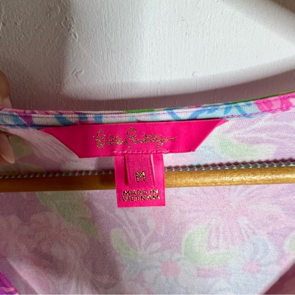 Lilly Pulitzer Anchorage Faux Wrap Floral Midi Dress Size M - Picture 11 of 13